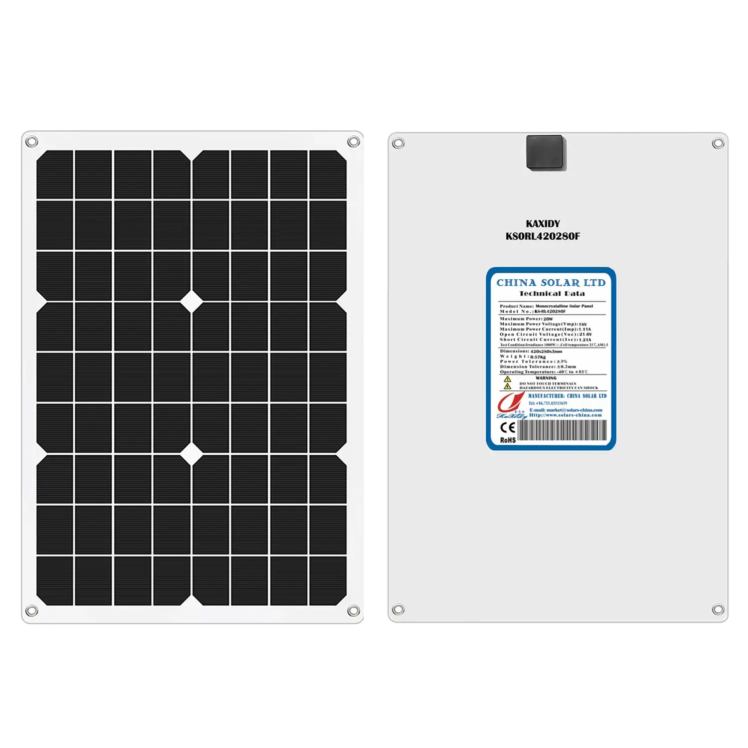 Pannello Fotovoltaico flexibles 20W