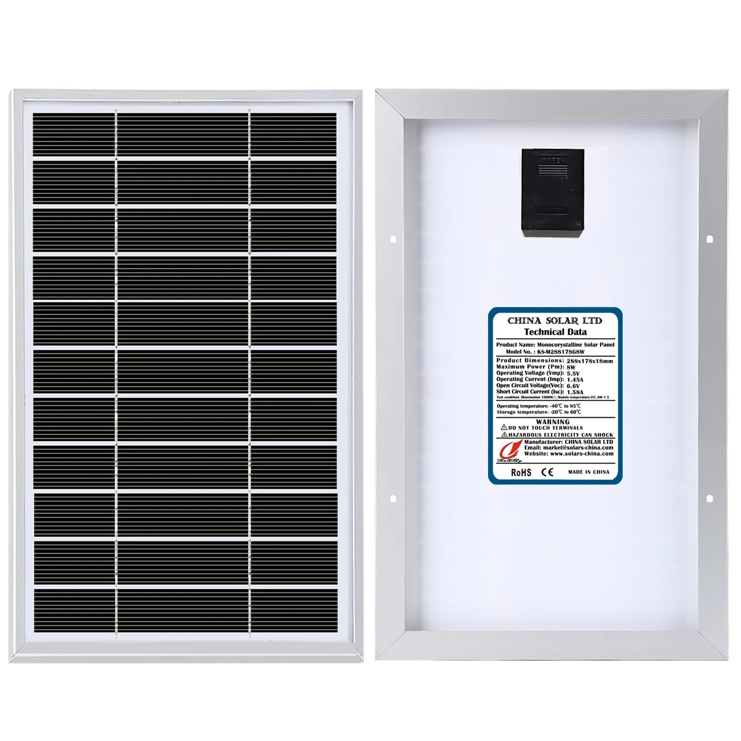 8W pannello solare