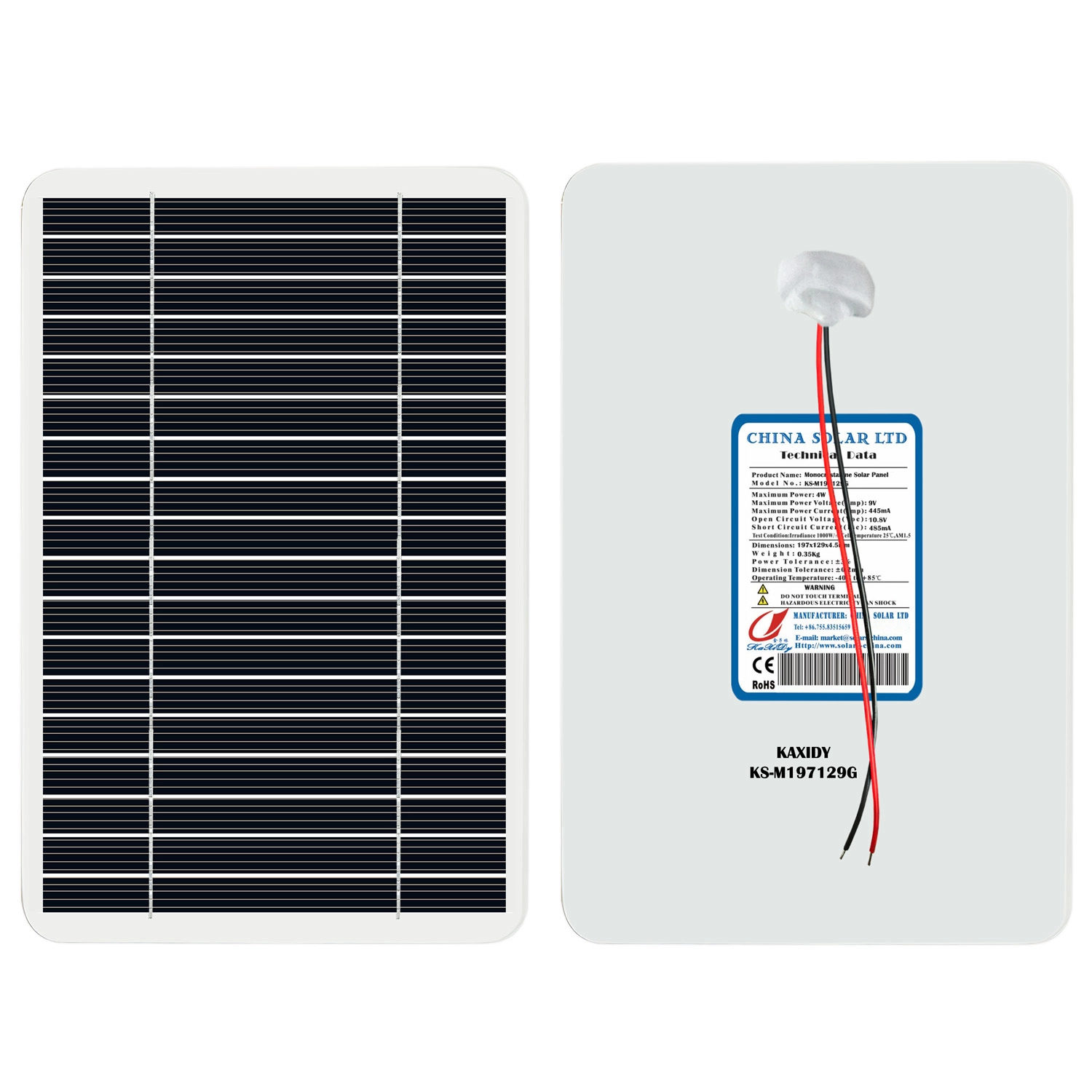 pannello solare 4W 9V