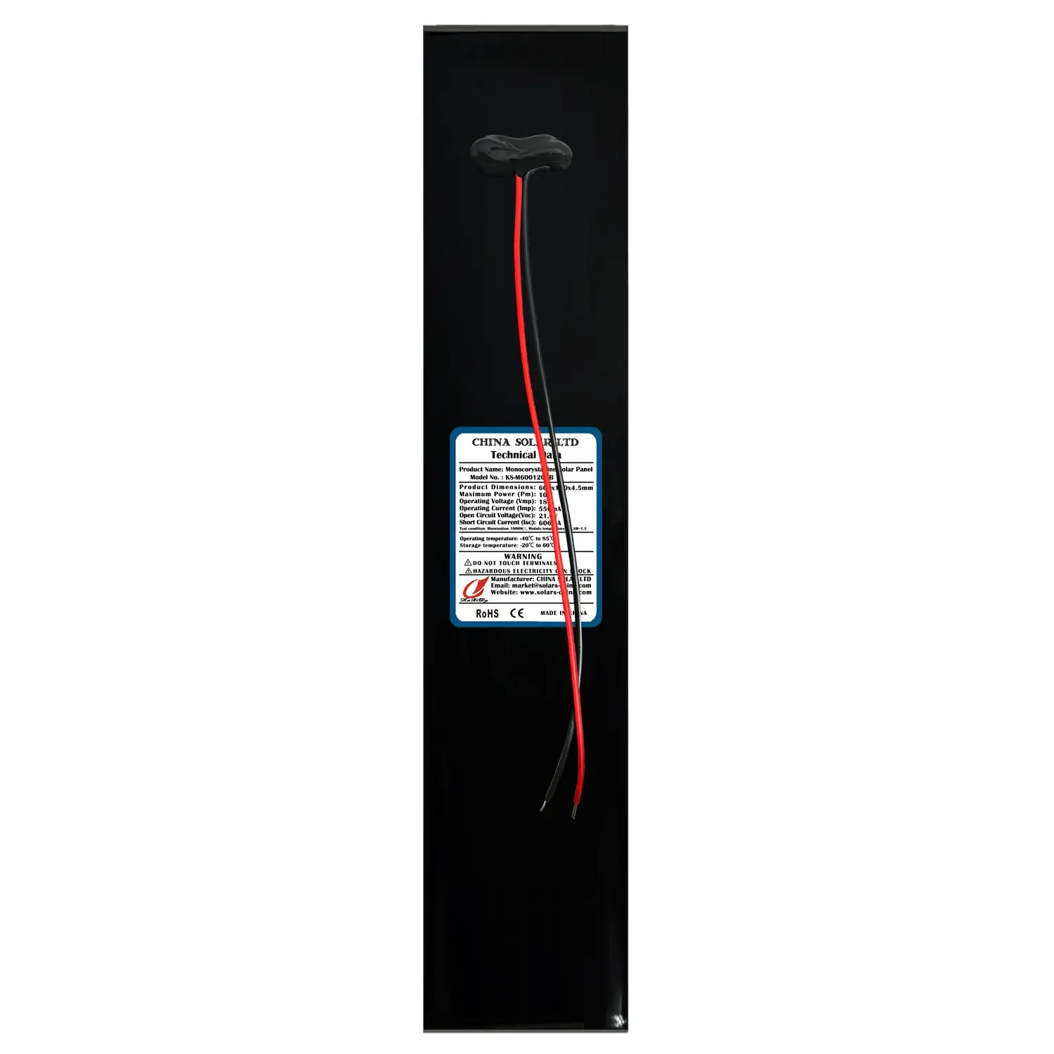 10W pannello solare nero