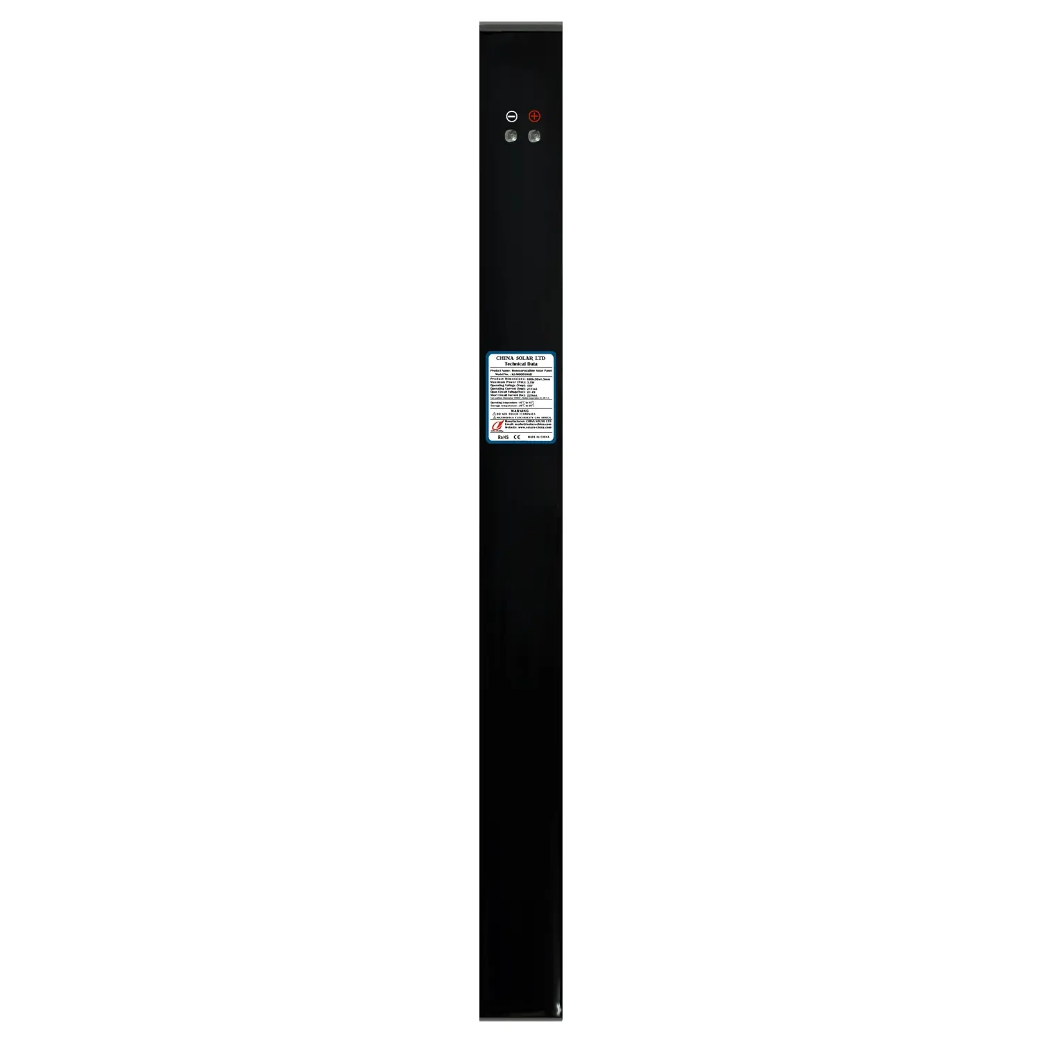 3W pannello solare nero