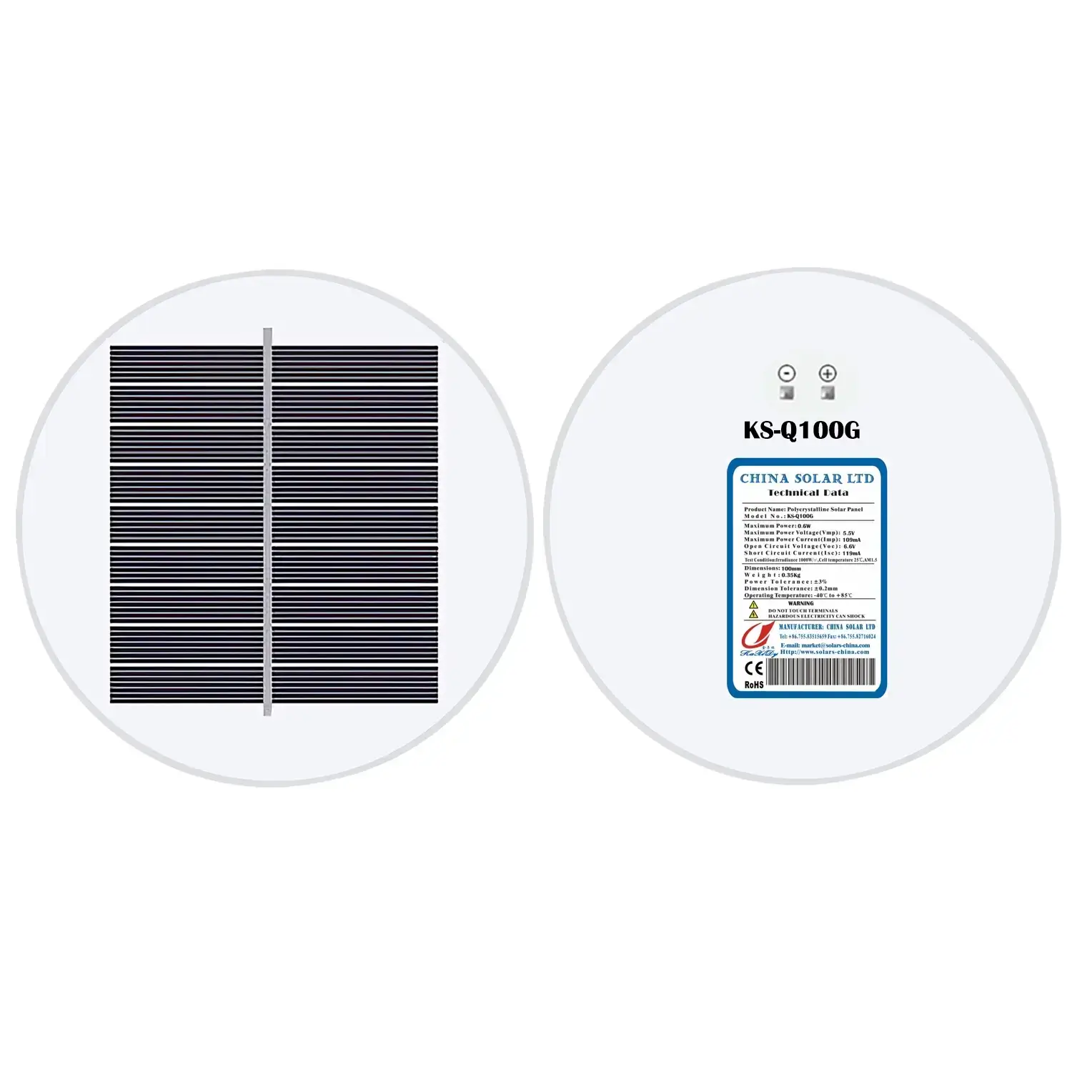 pannello solare rotondo 5,5V
