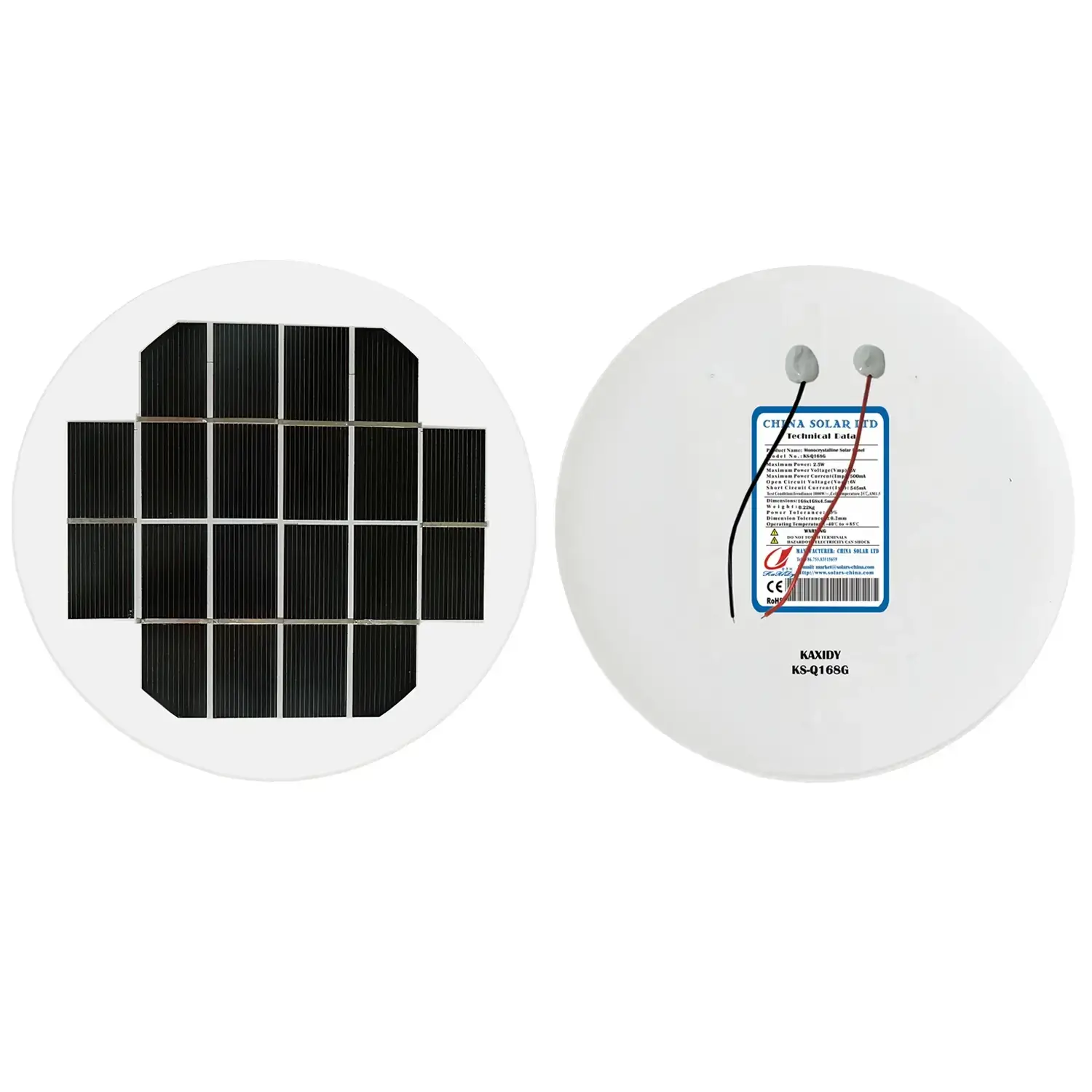 pannello solare rotondo 2,5W